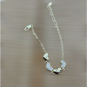 18K Gold Filled Sparkle Heart bracelet